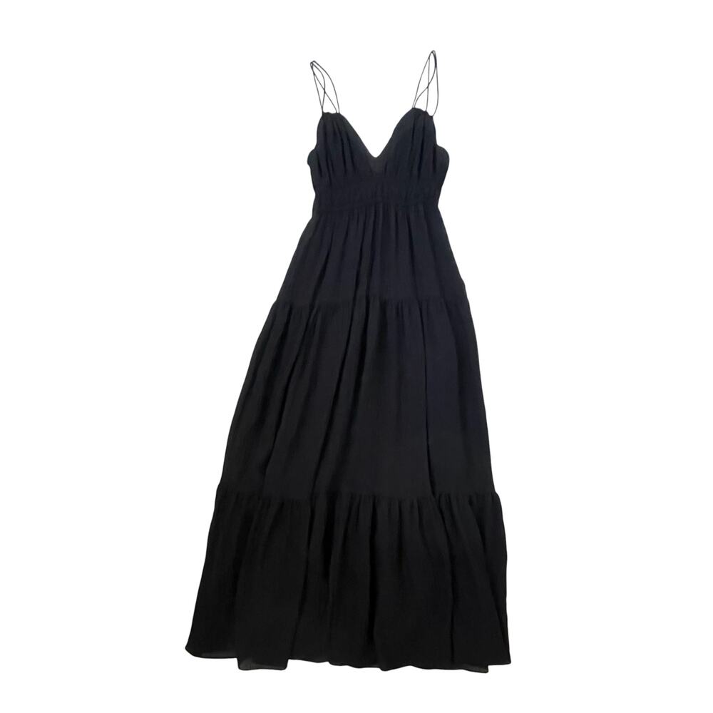 Anthropologie Hutch Tiered V-Neck Maxi Dress - Black - Size Small - Picture 3 of 7